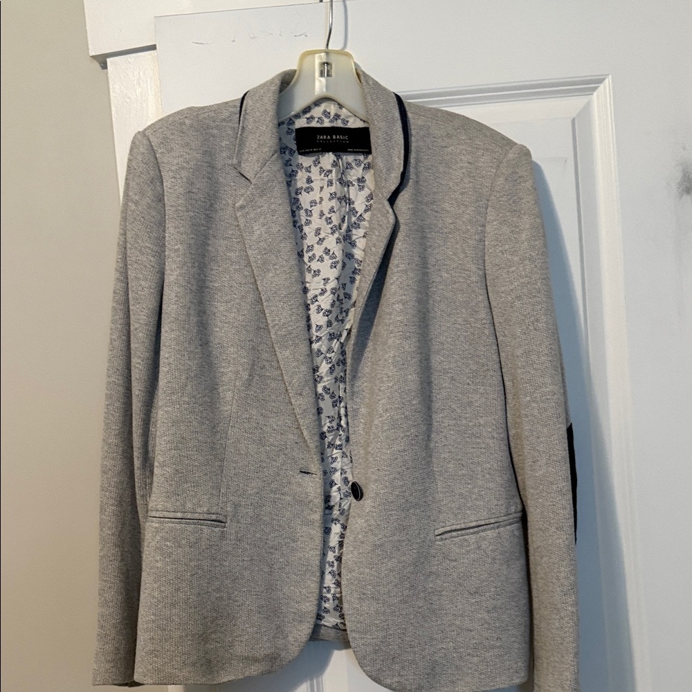Zara Light Gray Women's Suit Jacket